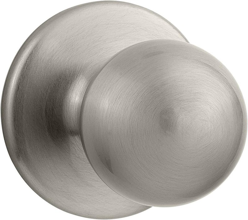 Kwikset Kwikset Polo Interior Passage Door Knob Handle For Closet and Hallway Doors NonLocking Doorknob in Satin Nickel with Microban Protection  - Image 1