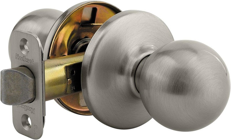 Kwikset Kwikset Polo Interior Passage Door Knob Handle For Closet and Hallway Doors NonLocking Doorknob in Satin Nickel with Microban Protection  - Image 3