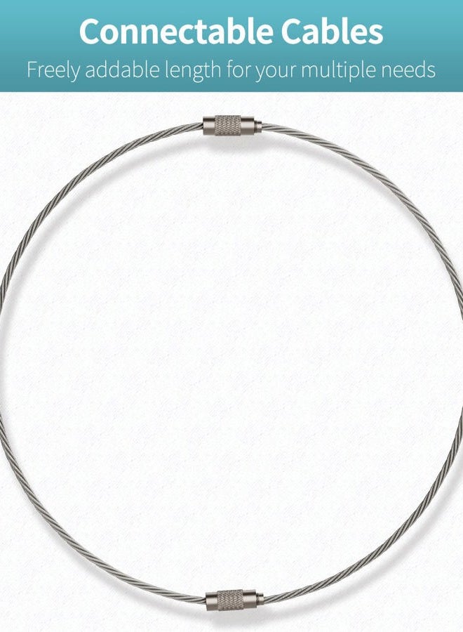 Pawfly 25 Pack Wire Keychain Cable 6 inch Stainless Steel Key Ring Loop for Outdoor Hiking - Image 5