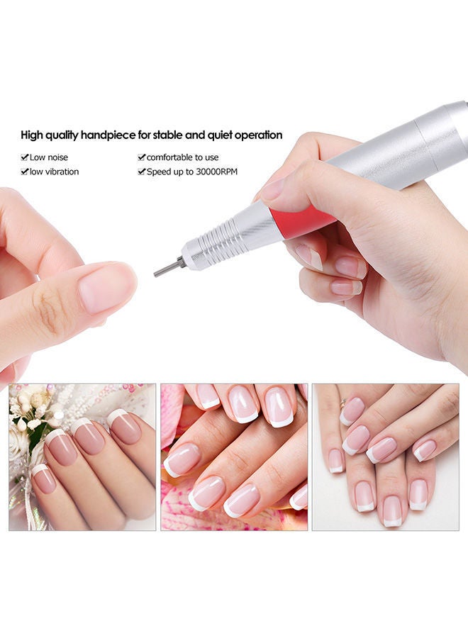 NIBEMINENT Mini Electric Nail Drill Machine Silver - Image 4