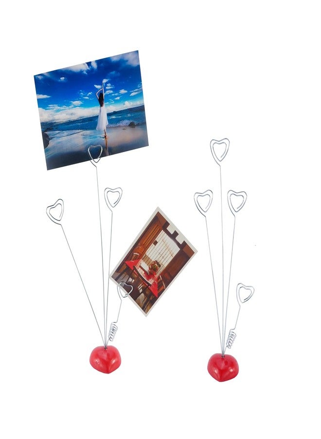 TFu 2pcs 4-Branch Family Tree Picture Holder Stand, Table Number Clips Stand for Picture Memo Paper Note Monmory Photo Christmas Wedding Card Display - Image 1