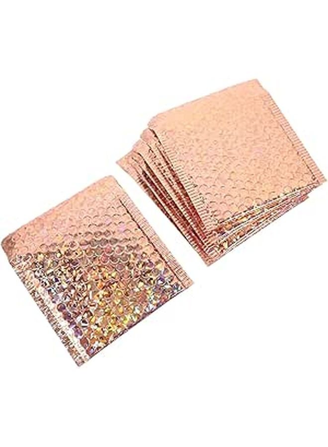 Rose Metallic Air Cushion Mailers 15x13cm Self Adhesive Shipping Bags 20 Pack - Image 1