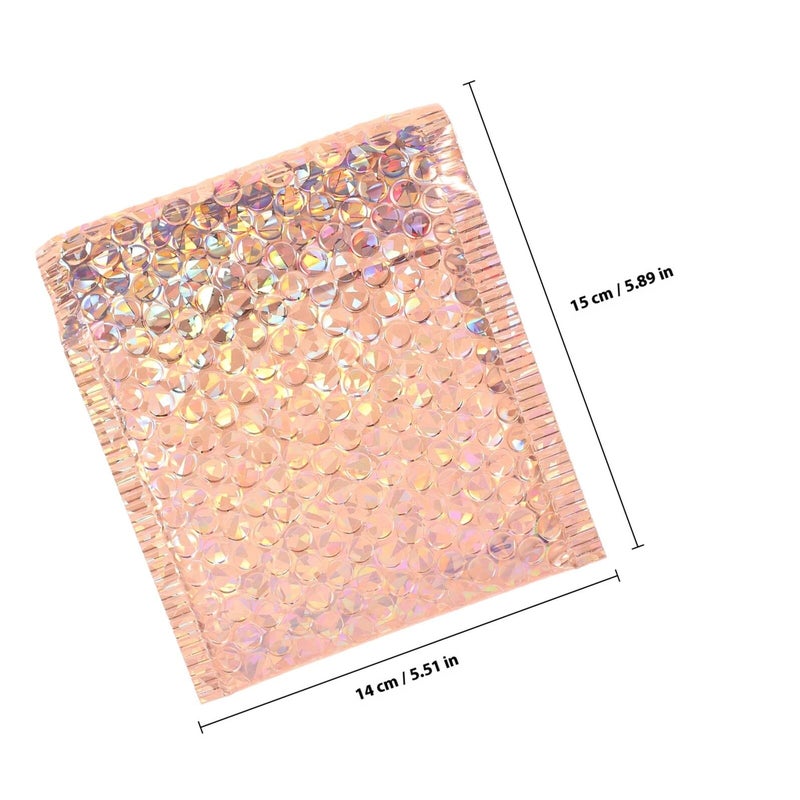 Rose Metallic Air Cushion Mailers 15x13cm Self Adhesive Shipping Bags 20 Pack - Image 3