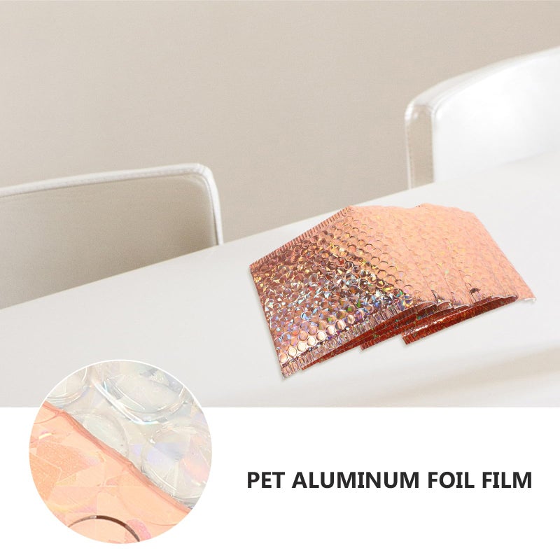 Rose Metallic Air Cushion Mailers 15x13cm Self Adhesive Shipping Bags 20 Pack - Image 4