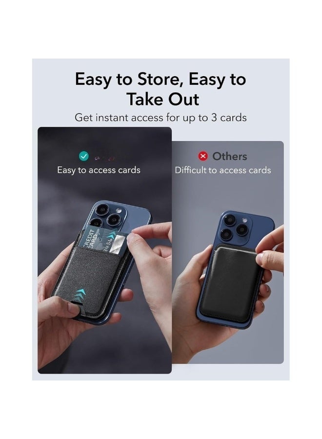 For Magsafe Wallet Compatible With MagSafe Wallet For IPhone Wallet With Adjustable Stand For IPhone 16/15/14/13/12 Series Not For IPhone 13/12 Mini 3 Card Holder Vegan L - Image 5