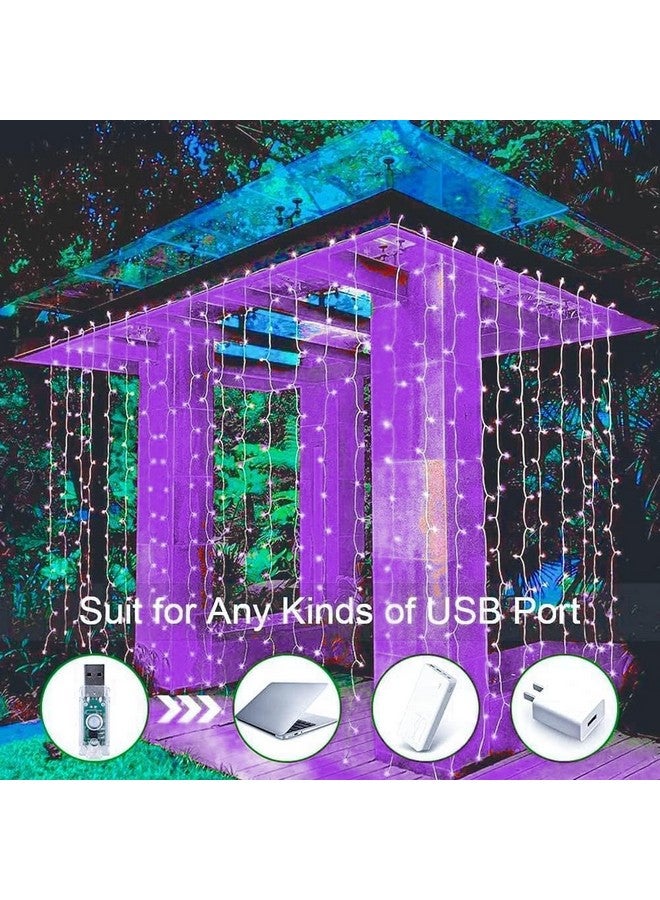 MIRADH 300 Led Fairy Curtain Lights 1 Meters With Remote Control Adjustable Brightness,Usb Operated For Home Decoration,Diwali Decoration,Bedroom Outdoor Birthday Balloon Decoration(Purple) - Image 4