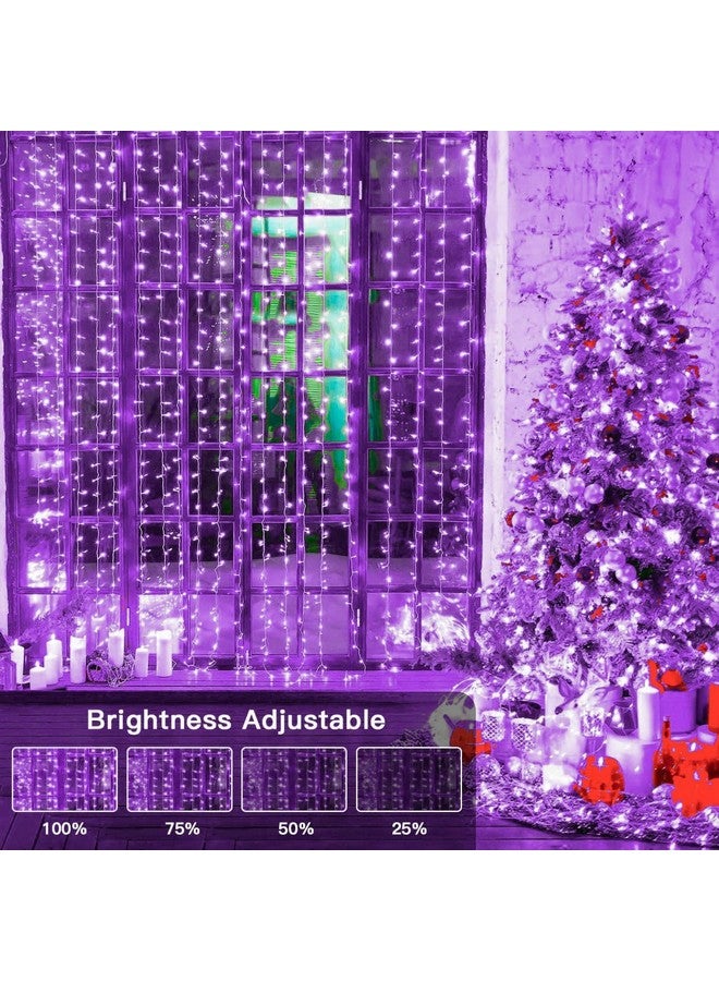 MIRADH 300 Led Fairy Curtain Lights 1 Meters With Remote Control Adjustable Brightness,Usb Operated For Home Decoration,Diwali Decoration,Bedroom Outdoor Birthday Balloon Decoration(Purple) - Image 5