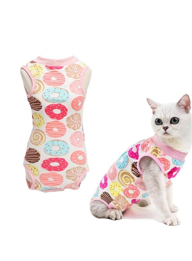 Cat Professional Recovery Suite, Surgical Recovery Shirt, Breathable Recovery Suit, for Cats After Surgery Wear Anti Licking Wounds, Perfect E-Collar Alternative, Pajama Suit (Size S) - Image 1