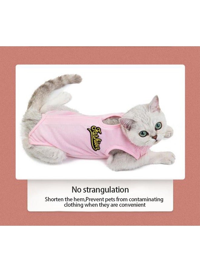 Cat Professional Recovery Suite, Surgical Recovery Shirt, Breathable Recovery Suit, for Cats After Surgery Wear Anti Licking Wounds, Perfect E-Collar Alternative, Pajama Suit (Size S) - Image 4