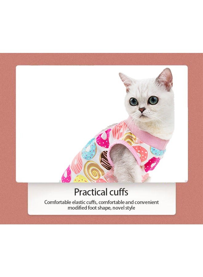 Cat Professional Recovery Suite, Surgical Recovery Shirt, Breathable Recovery Suit, for Cats After Surgery Wear Anti Licking Wounds, Perfect E-Collar Alternative, Pajama Suit (Size S) - Image 2