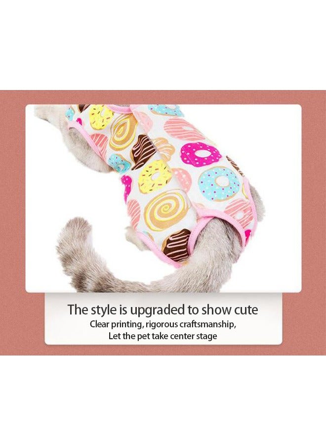 Cat Professional Recovery Suite, Surgical Recovery Shirt, Breathable Recovery Suit, for Cats After Surgery Wear Anti Licking Wounds, Perfect E-Collar Alternative, Pajama Suit (Size S) - Image 3