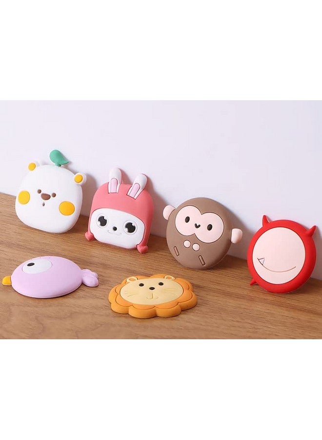 KolorFish Door Stopper Wall Protector (6 Pcs), Bumper Self Adhesive Door Knob Pads Soft Rubber Cute Pattern for Protecting Wall, Fridge Door, Cabinets, Toilet - Image 3