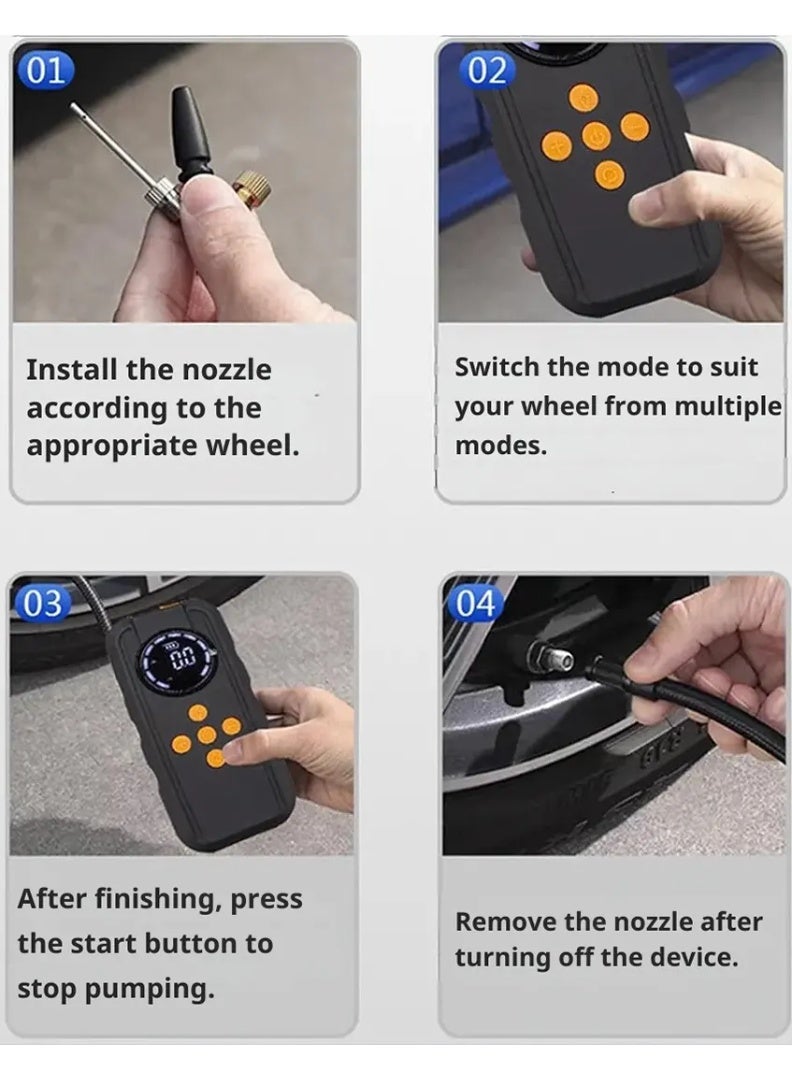 HiMK CM-315 Jump Starter with Air Pump with Flashlight  - Image 2
