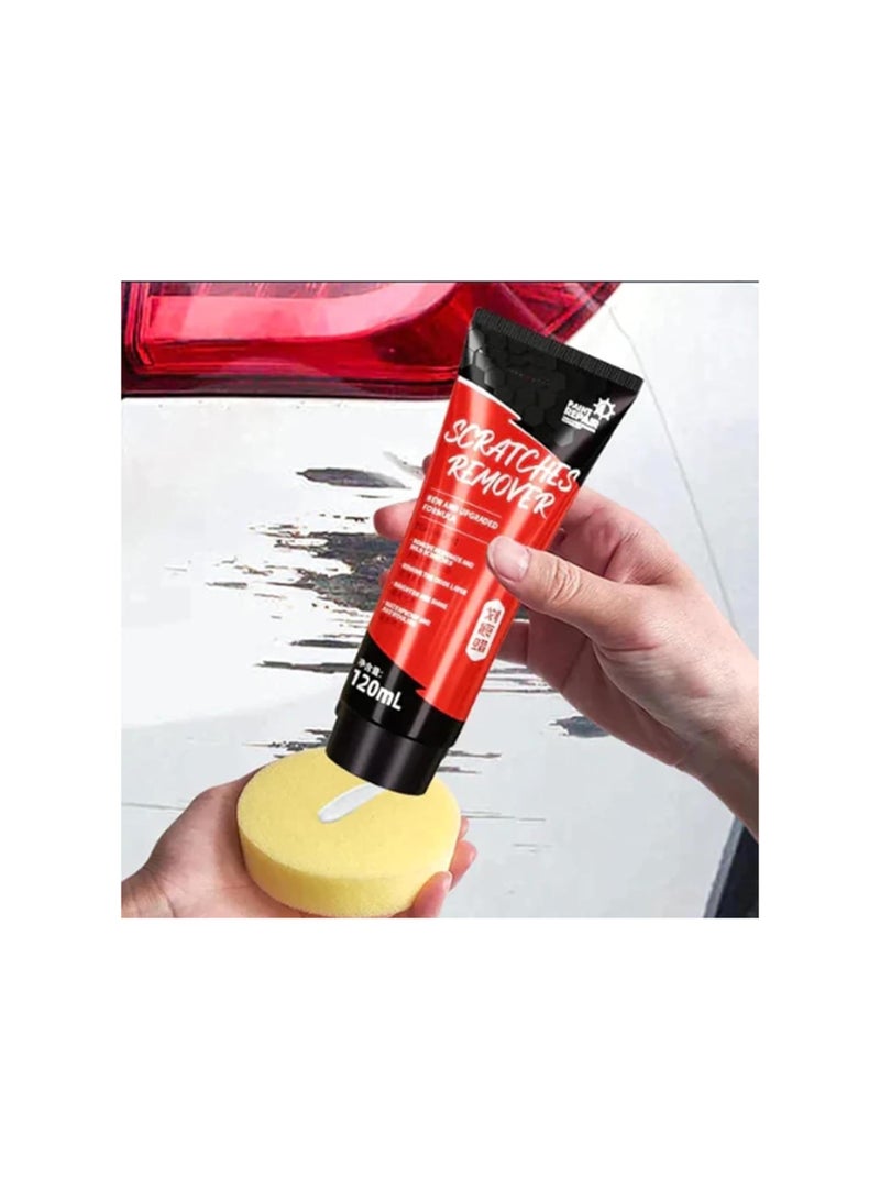 SOLARAE Car Scratch Repair Wax, 2 Pack 120ml Vehicles Scratch Remover for Deep Scratches, Scratches Remover, Car Scratch Swirl Remover, Car Polisher Scratch Repair Paste Vehicle Paint Care with 2 Sponge - Image 4