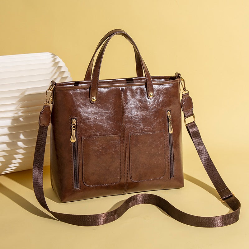 Women's Vintage Large Capacity Tote Bag - Image 4