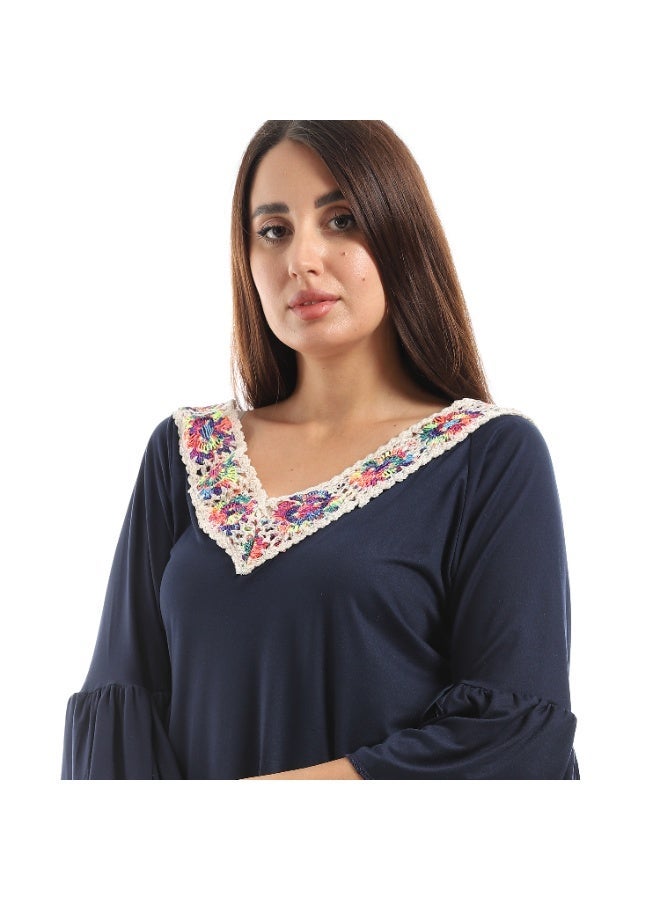 Red Circle Long blouse women - Image 3
