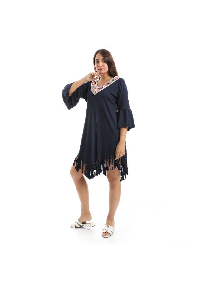 Red Circle Long blouse women - Image 1