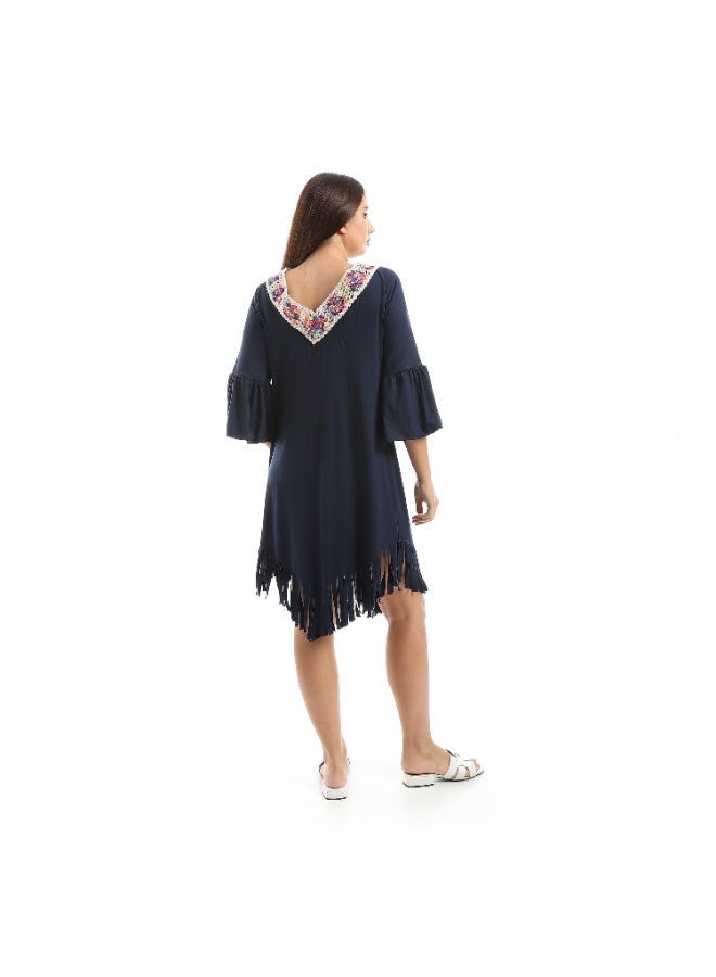 Red Circle Long blouse women - Image 2