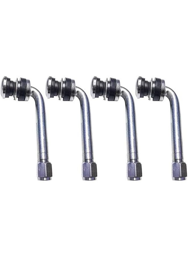 Universal 90 Degree Angled Chrome Tire Valve Stems 2.5 Inch Size XL 4Pcs Set - Image 2