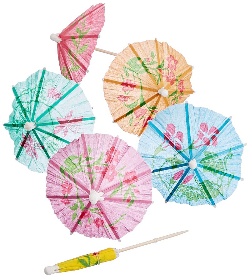 Unique 4916 Paper Umbrella Food Picks 144 Pcs, Multi coloured - Image 2