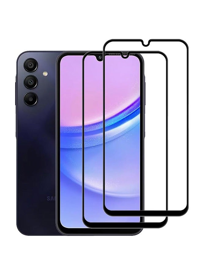 2 Pack Samsung Galaxy A15 5G Screen Protector, 9H Tempered Glass Screen Protector for Samsung Galaxy A15 5G, Full Coverage Bubble-Free Tempered Film, Anti-Scratch Film - Image 1