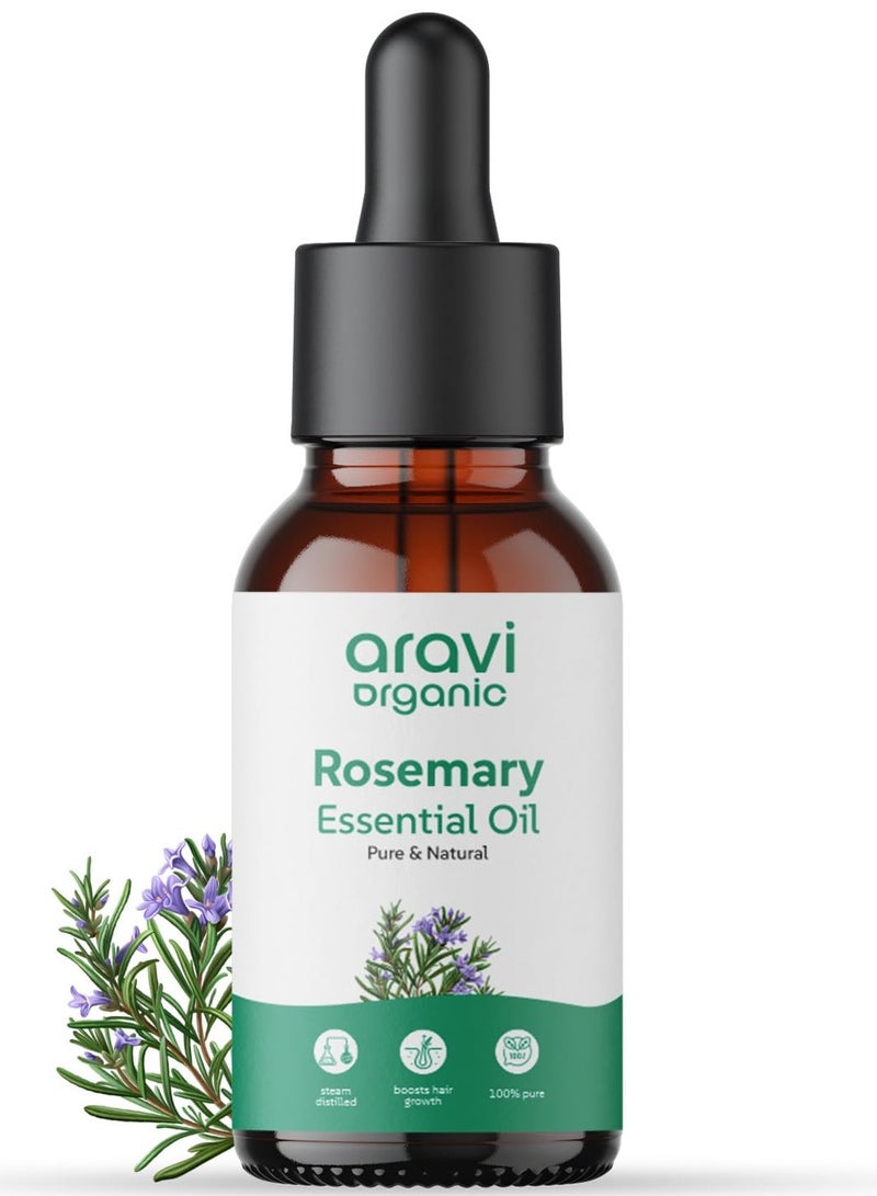Aravi Organic Rosemary Essential Oil for Hair Growth 15ml - Image 1