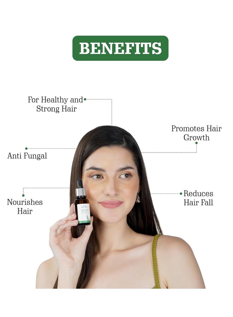 Aravi Organic Rosemary Essential Oil for Hair Growth 15ml - Image 2