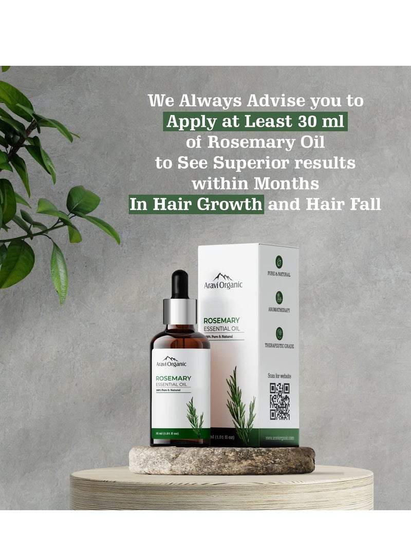 Aravi Organic Rosemary Essential Oil for Hair Growth 15ml - Image 4