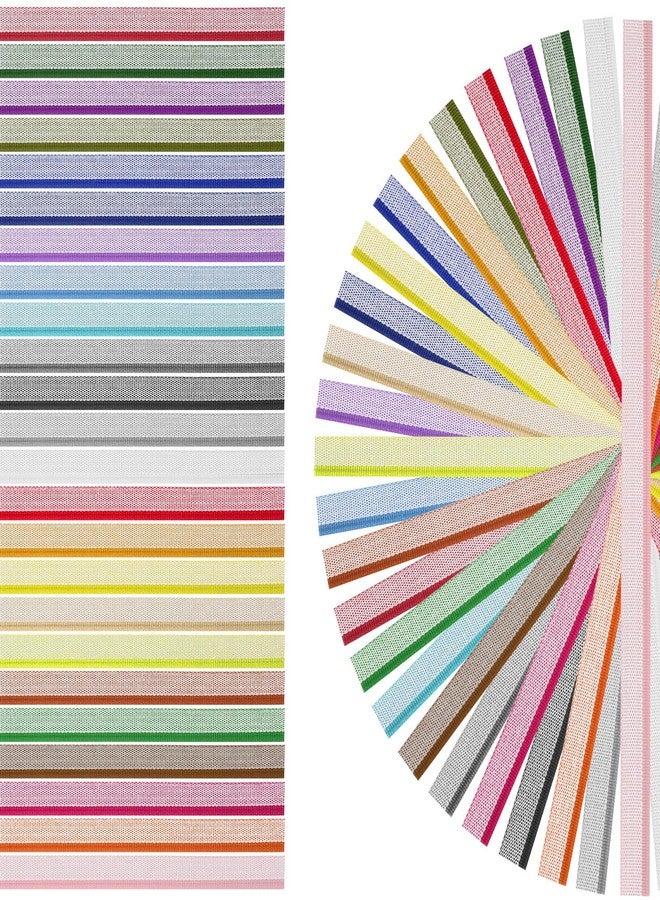 Exircy 48 Pcs Book Binding Endbands, 12 Inch Cotton Book Headband Binding Kit for Beginners, 24 Colors - Image 1