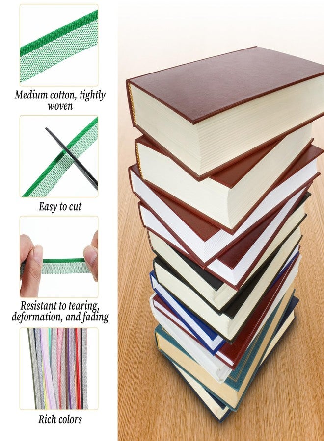 Exircy 48 Pcs Book Binding Endbands, 12 Inch Cotton Book Headband Binding Kit for Beginners, 24 Colors - Image 4