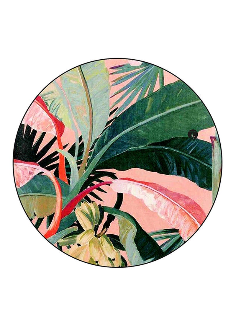 Plants Printed Mouse Pad  Round  Multicolour