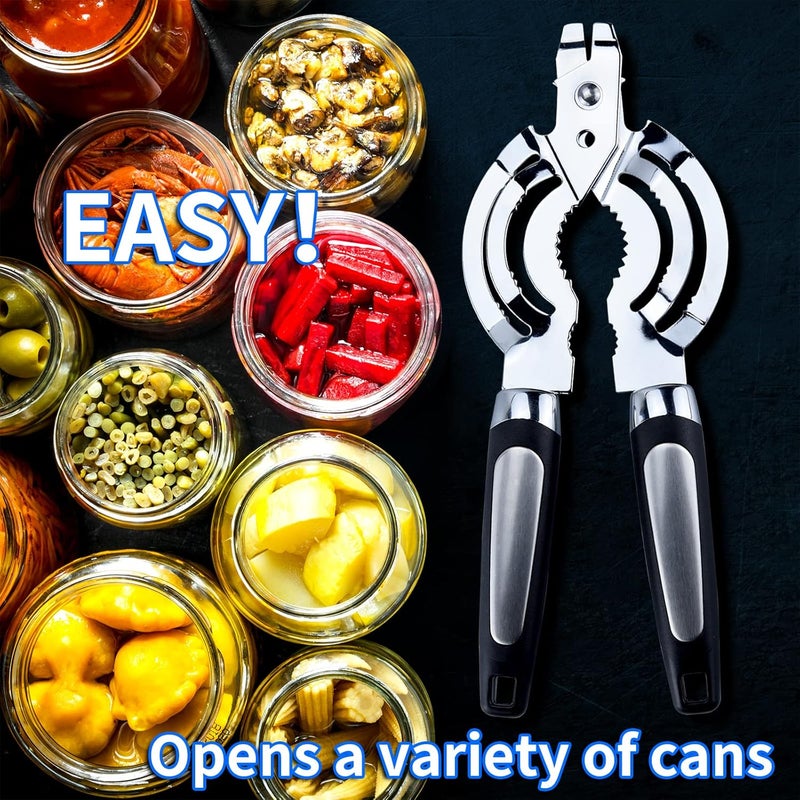 Zoiwdur Jar Opener, Multi Jar Opener for Weak Hands, Stainless Steel Jar Lid Opener, Beer Bottle Opener for Arthritic Hands, Seniors with Arthritis - Image 5