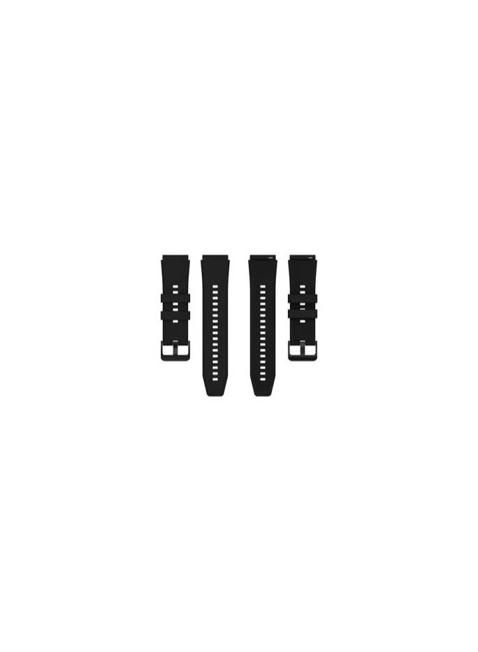 CATANES (For Huawei GT Series) 2Packs, 22mm Silicone Straps Watch Band Strap for Huawei GT3 / Huawei GT3 pro/Huawei GT/Huawei GT 2 (46mm) Watch Band/Huawei Watch GT2 Pro Strap/Samsung Galaxy Watch 46mm / Galaxy Watch 3 45mm - Black Grey - Image 2