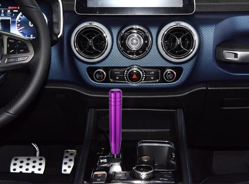 Abfer Tall Shift Knob Car Long Shifting Head Replace Weighted Gear Stick Shifter Knob Extension Fit Most Manual Automatic Transmission Vehicle (Purple-1) - Image 3