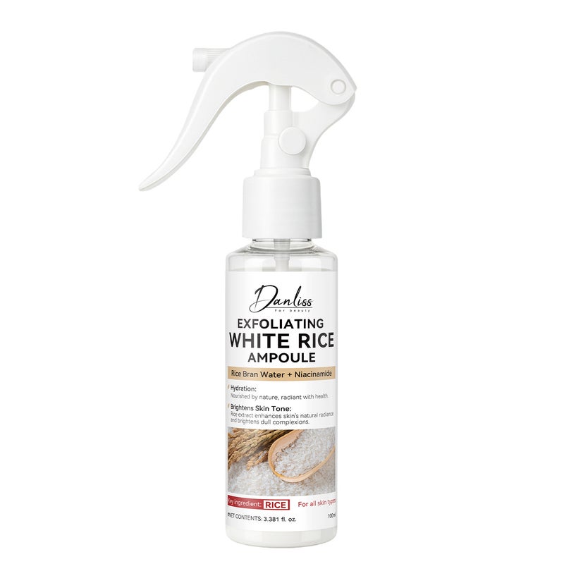 Danliss White Rice Niacinamide Exfoliating Essence Spray for Moisturizing, Brightening & Even Skin Tone, 100ml - Image 5