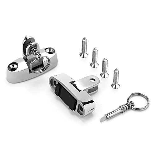 SUNOOM Bimini Top Deck Hinge Swivel Mount 316 Stainless Steel Swivel Side Mount Hinge,Boat Bimini Top Fitting Hardware Side Mount,Boat Top Hinges Bimini Mounts with Removable Pin - Image 1