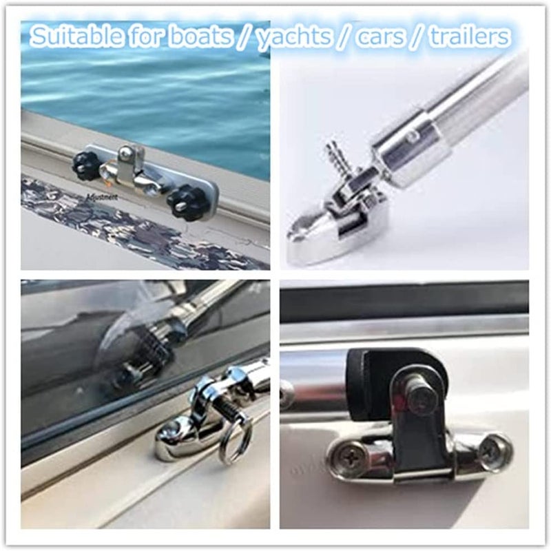 SUNOOM Bimini Top Deck Hinge Swivel Mount 316 Stainless Steel Swivel Side Mount Hinge,Boat Bimini Top Fitting Hardware Side Mount,Boat Top Hinges Bimini Mounts with Removable Pin - Image 5