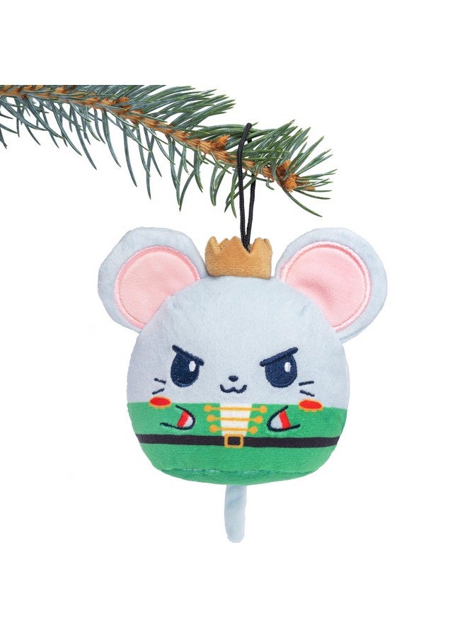 زينة عطلة ملك الفئران المحشوة مقاس 3 بوصات - حيوانات محشوة لطيفة احتفالية للاحتفال بالأعياد