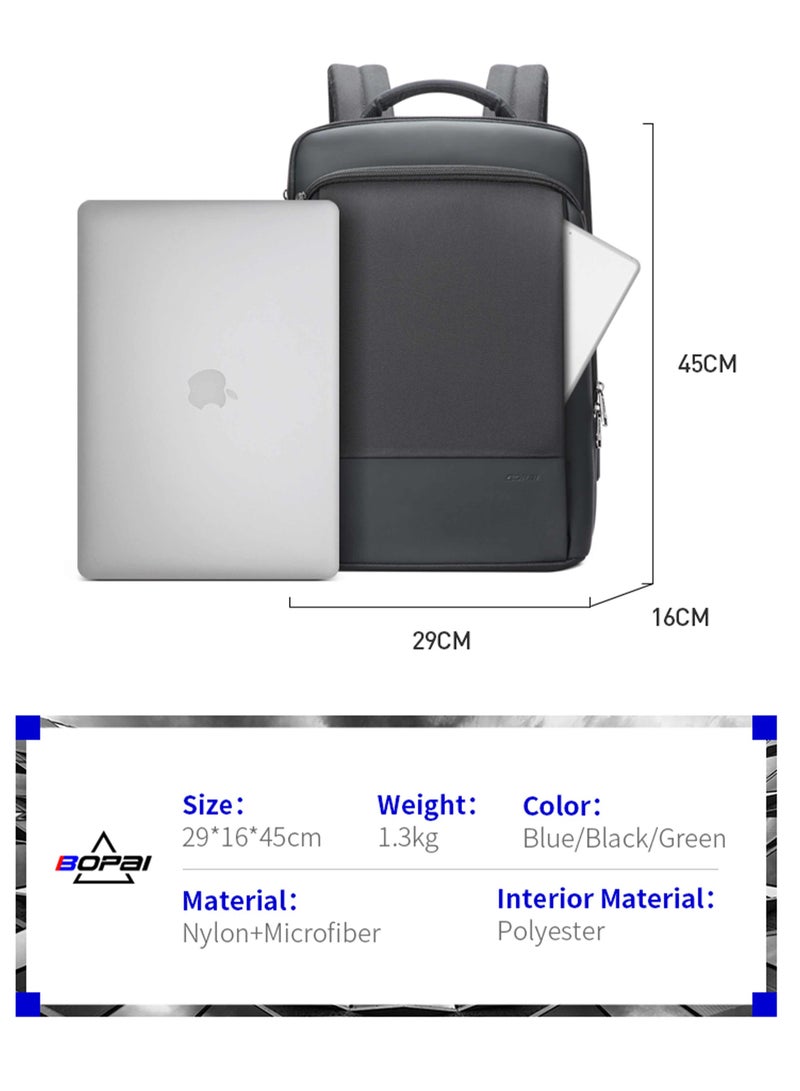 Bopai Business Laptop Backpack 15.6 Inch Professional USB Charging School Daypack with Anti-theft TSA Lock, Waterproof Office Shoulder Bag BO-BB311 Black - Image 5