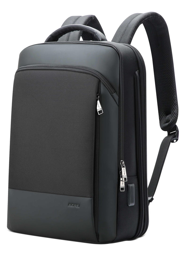 Bopai Business Laptop Backpack 15.6 Inch Professional USB Charging School Daypack with Anti-theft TSA Lock, Waterproof Office Shoulder Bag BO-BB311 Black - Image 1