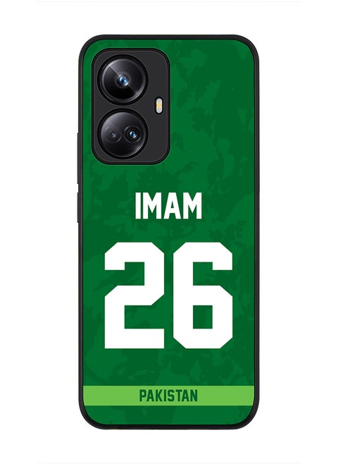 Cover for Realme 10 Pro Plus 5G Case , Rugged Black Slim fit Flexible Thin Protective Phone Cases - Player Name - Imam-ul-Haq, Jersey Number- 26