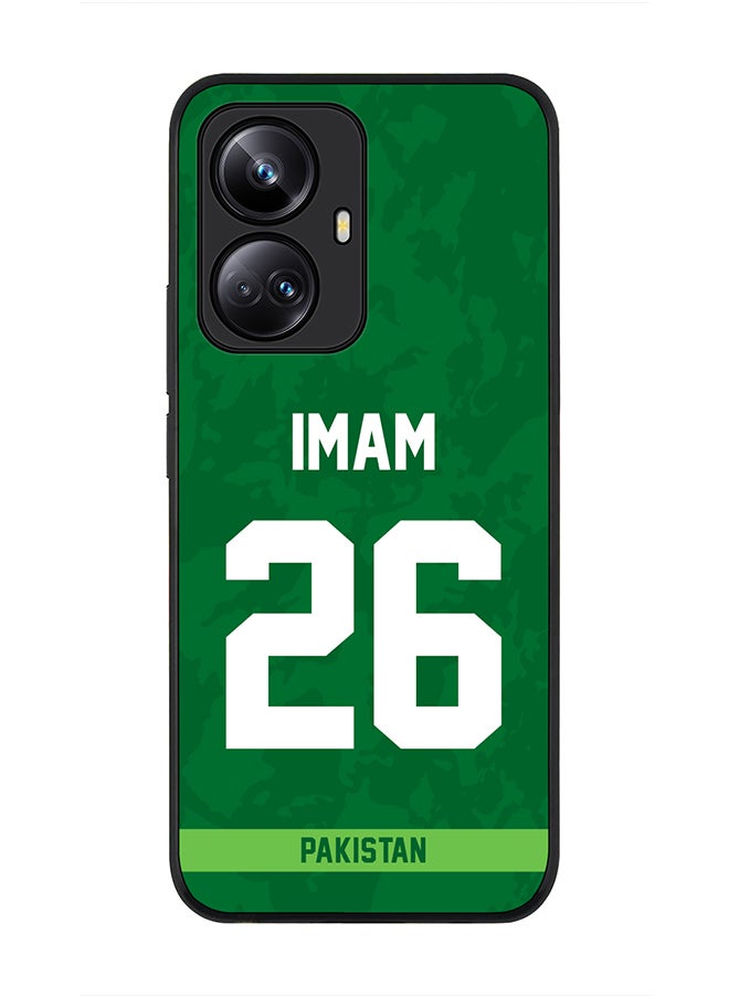 Stylizedd - Cover for Realme 10 Pro Plus 5G Case , Rugged Black Slim fit Flexible Thin Protective Phone Cases - Player Name - Imam-ul-Haq, Jersey Number- 26 - Image 1
