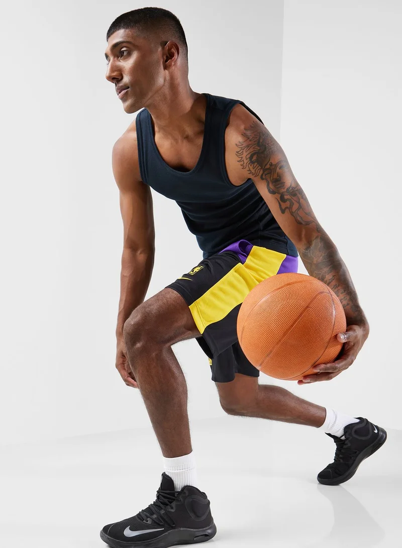 Nike Los Angeles Lakers Dri-Fit Starts Shorts