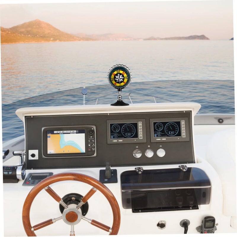 حامل البوصلة للقوارب من الكؤوس الماصة السوداء للملاحة البحرية والسيارات سهلة التركيب - Image 5