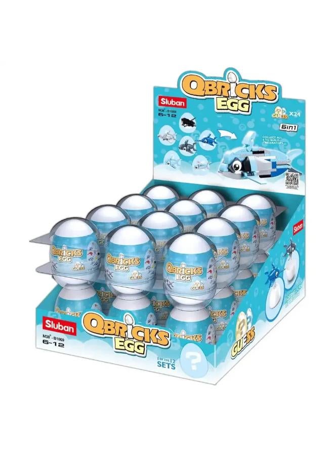 Sluban Qbricks Egg Sea Creatures - 24Pcs - Image 1