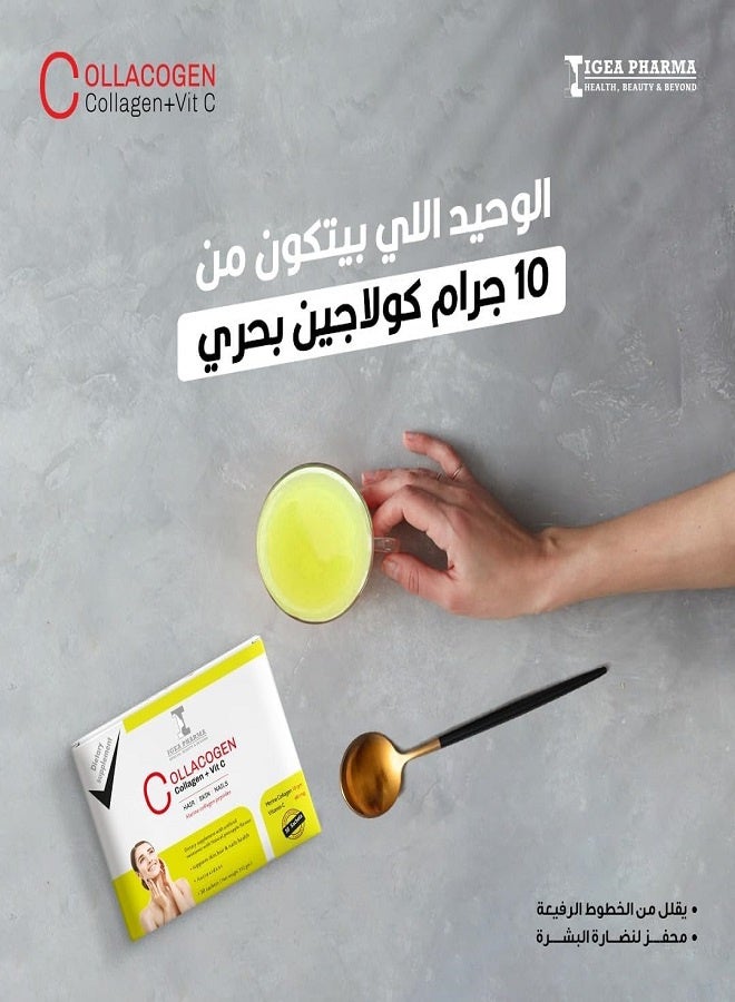 إيجيا فارما كولاجين وفيتامين سي بنكهة الأناناس، 30 كيسًا صغيرًا - 312 غرامًا - Image 2