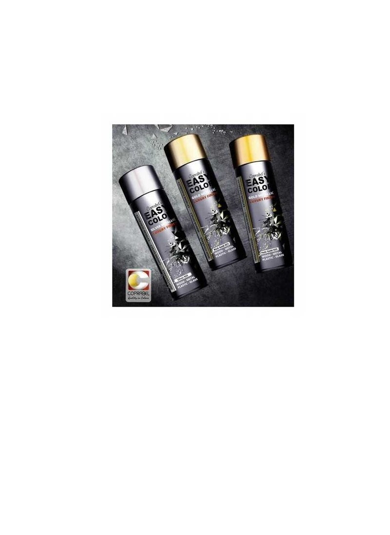 Coprabel Easy Color Pale Gold Metallic Luxury Finishing Spray Paint - 400ml  - Image 1