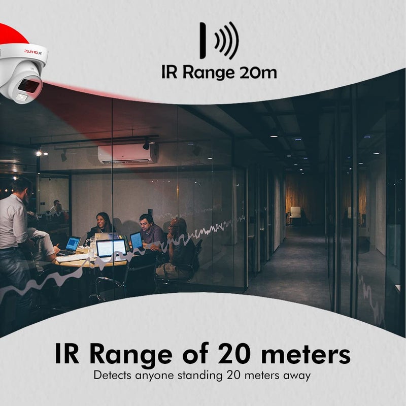 CP PLUS كاميرا أمان دائرية ملونة كاملة CP PLUS بدقة 2.4 ميجابكسل | عدسة ثابتة 3.6 مم | دعم النجوم الملونة الكاملة | أقصى 30 إطار في الثانية عند 2.4 ميجابكسل | نطاق الإضاءة 20 متر، IP67 - CP-GPC-DA24PL2-SE-0360 - Image 4