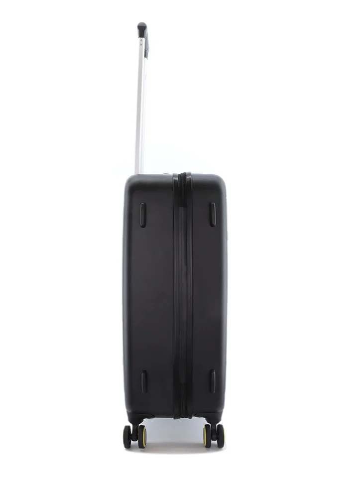 NATIONAL GEOGRAPHIC National Geographic RPET Balance Hardshell Medium Check-In Suitcase, Durable Lightweight  TSA Combination Lock Travel Luggage, 4 Quite Spinner Wheel Trolley Bag (24 Inch) Black.