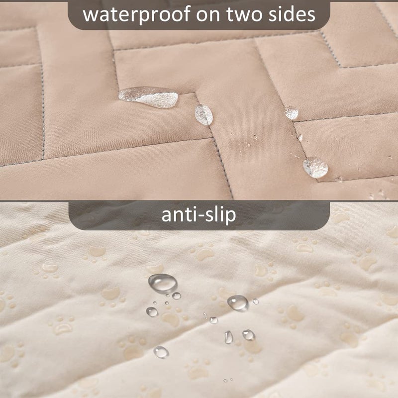 fuguitex Waterproof Dog Bed Cover Couch Cover for Pet Anti-Slip Cat Mat Pet Pad Blanket for Sofa Chair Recliner Bed Furniture Protrctor - Image 3